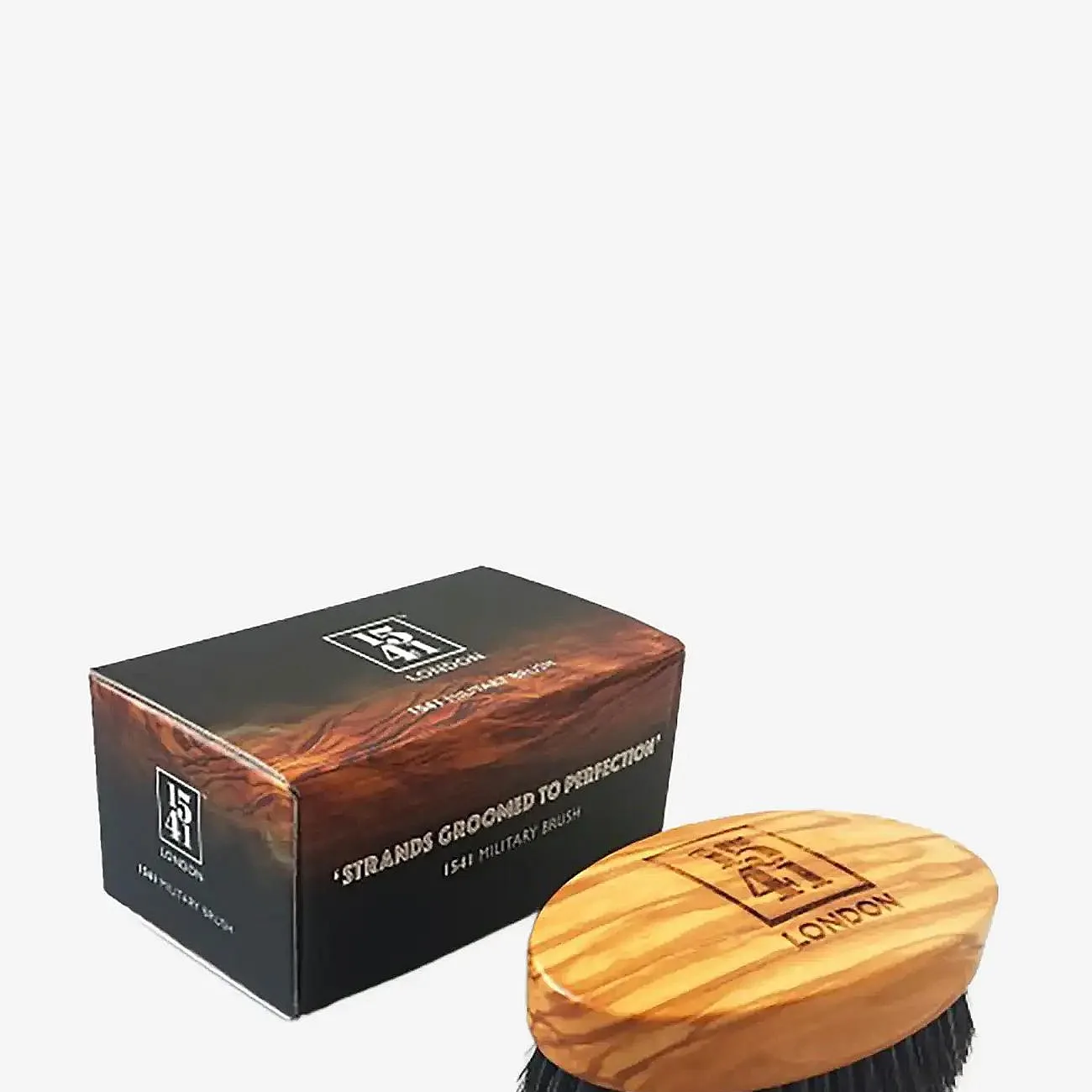 1541 of London Military Hair Brush With Pure Black Bristle (Olive Wood) - Beige - ONE SIZE