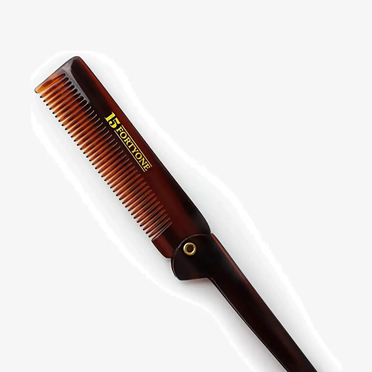 1541 of London Pocket Size Fine Tooth Folding Comb - Brown - ONE SIZE