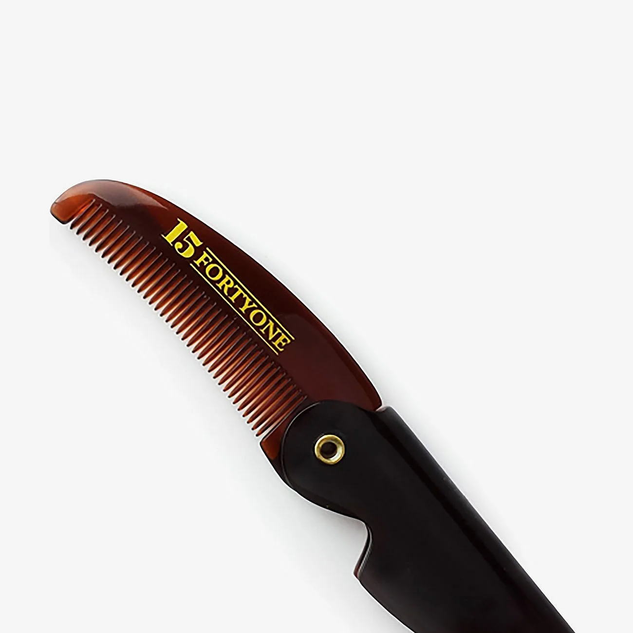 1541 of London Pocket Size Folding Moustache Comb - Brown - ONE SIZE