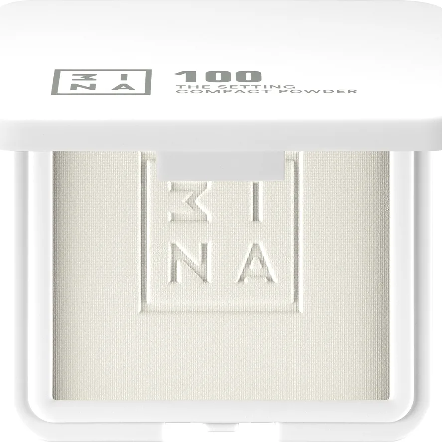 3INA The Setting Compact Powder Genomskinligt kompaktpuder Skugga 100 11,5 g