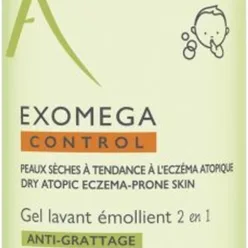 A-Derma Exomega Control 2 in 1 emollient cleansing gel Duschtvål för torr och atopisk hud 500 ml