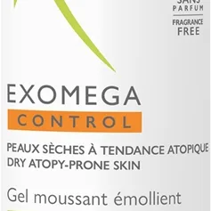A-Derma Exomega Control Emollient Foaming Gel Mjukgörande skummande gel För torr till atopisk hud 200 ml