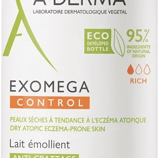 A-Derma Exomega Control Emollient Lotion Kroppslotion Mot irritation och klåda 400 ml