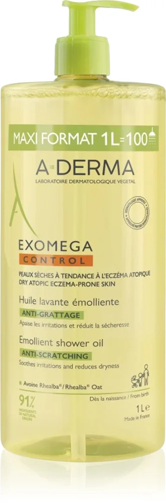 A-DERMA Exomega Control Shower Oil 1000 ml
