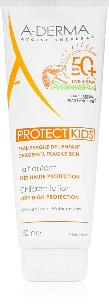 A-Derma Protect Kids Children Lotion lasten aurinkosuojamaito SPF 50+ 250 ml