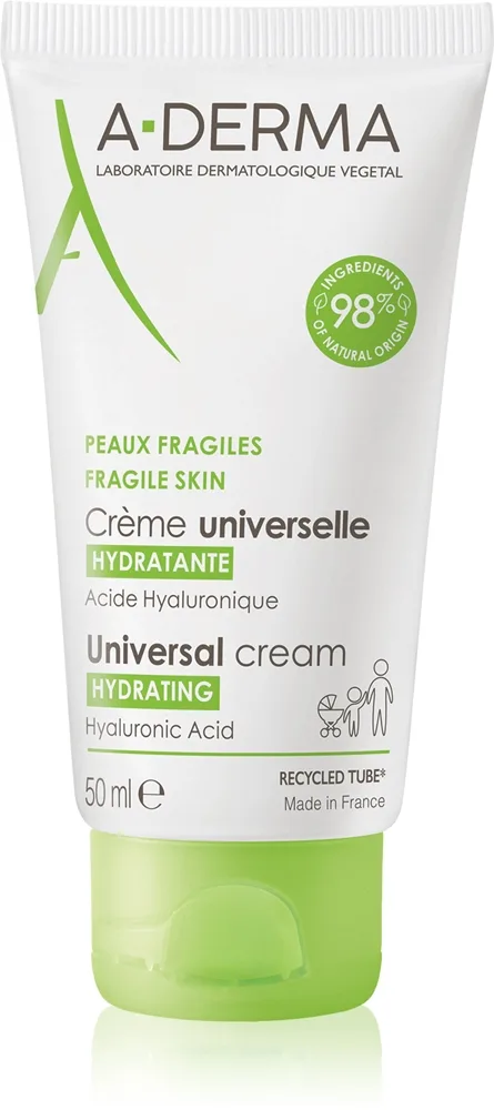 A-Derma Universal Cream Universalcreme med hyaluronsyre 50 ml