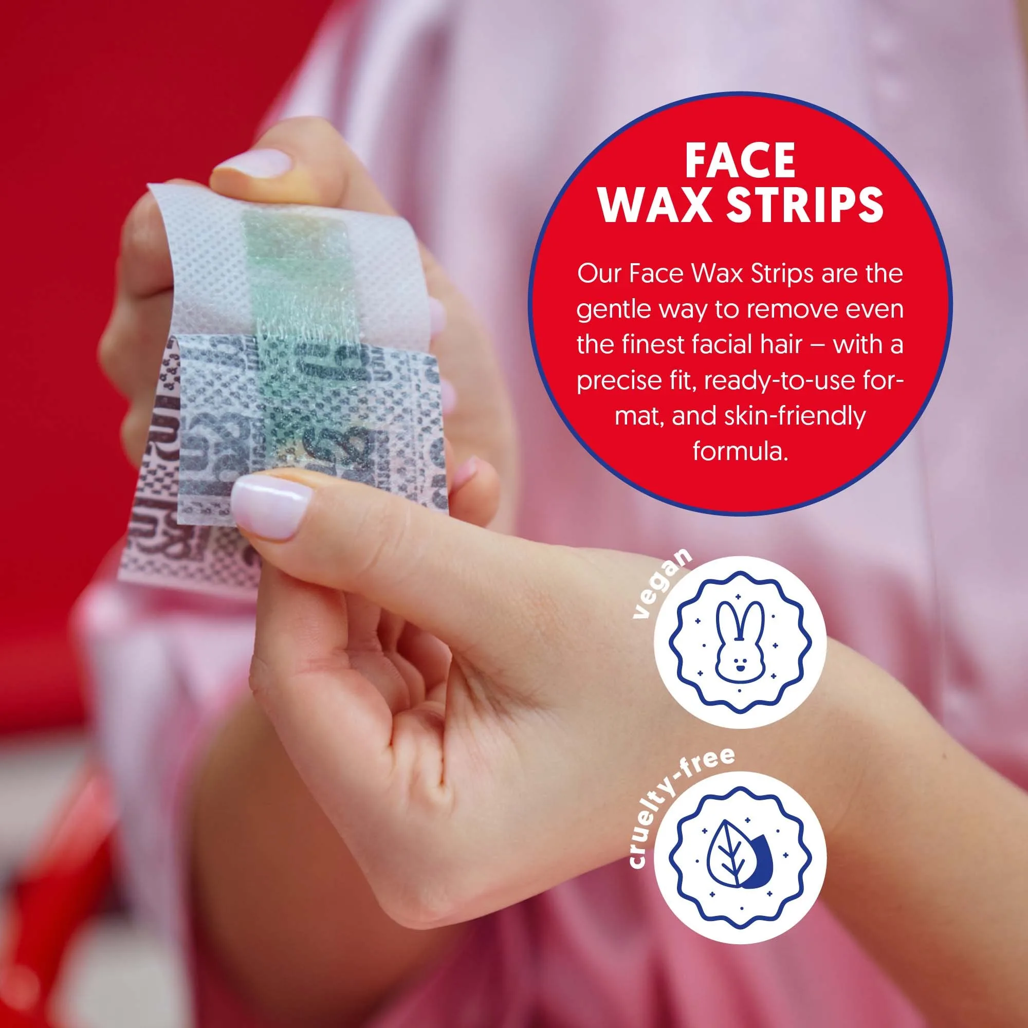 Face wax strips -kasvovahaliuskat