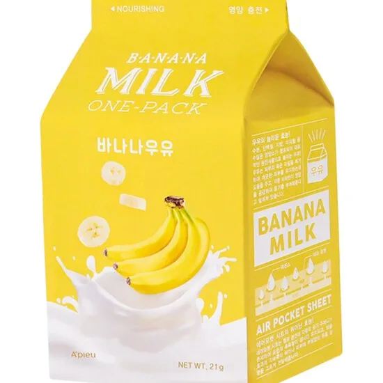 A’pieu One-Pack Milk Mask Banana närande arkmask för ansiktet 21 ml