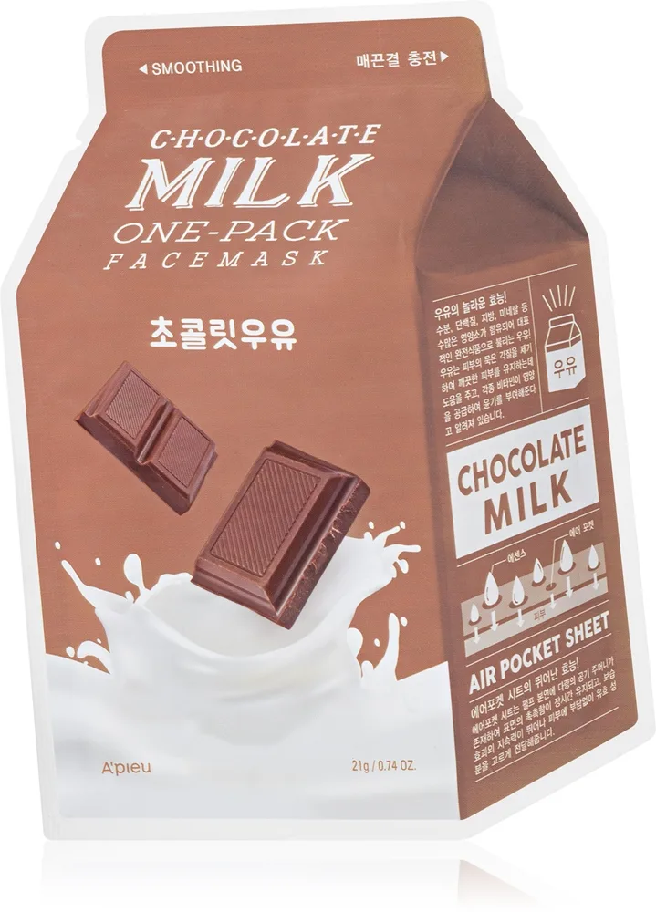A’pieu One-Pack Milk Mask Chocolate Nourishing Sheet Mask 21 g