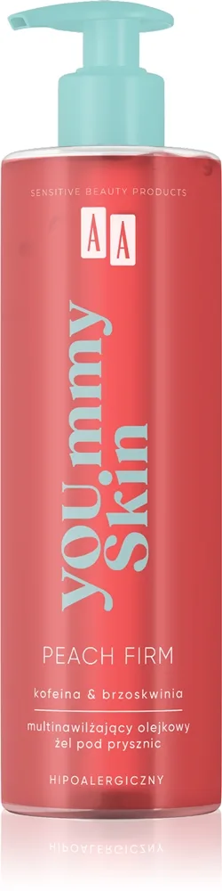 AA Cosmetics YOU.mmy Skin Peach Firm Duscholja med återfuktande effekt 400 ml