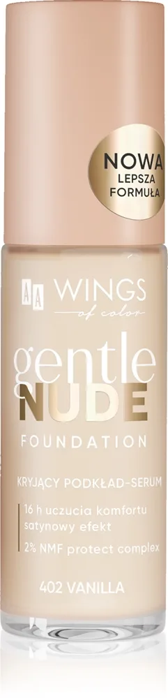 AA Wings of Color Gentle Nude Foundation Flytande foundation med återfuktande effekt Skugga 402 Vanilla 30 ml