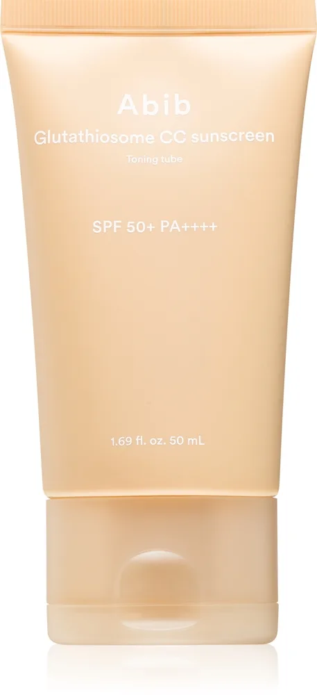 Abib Glutathiosome CC Sunscreen Toning Tube schützendes getöntes Gesichtsfluid mit aufhellender Wirkung SPF 50+ 50 ml