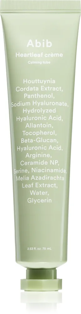 Abib Heartleaf Crème Calming Tube Lindrande ansiktskräm för att stärka hudbarriären 75 ml