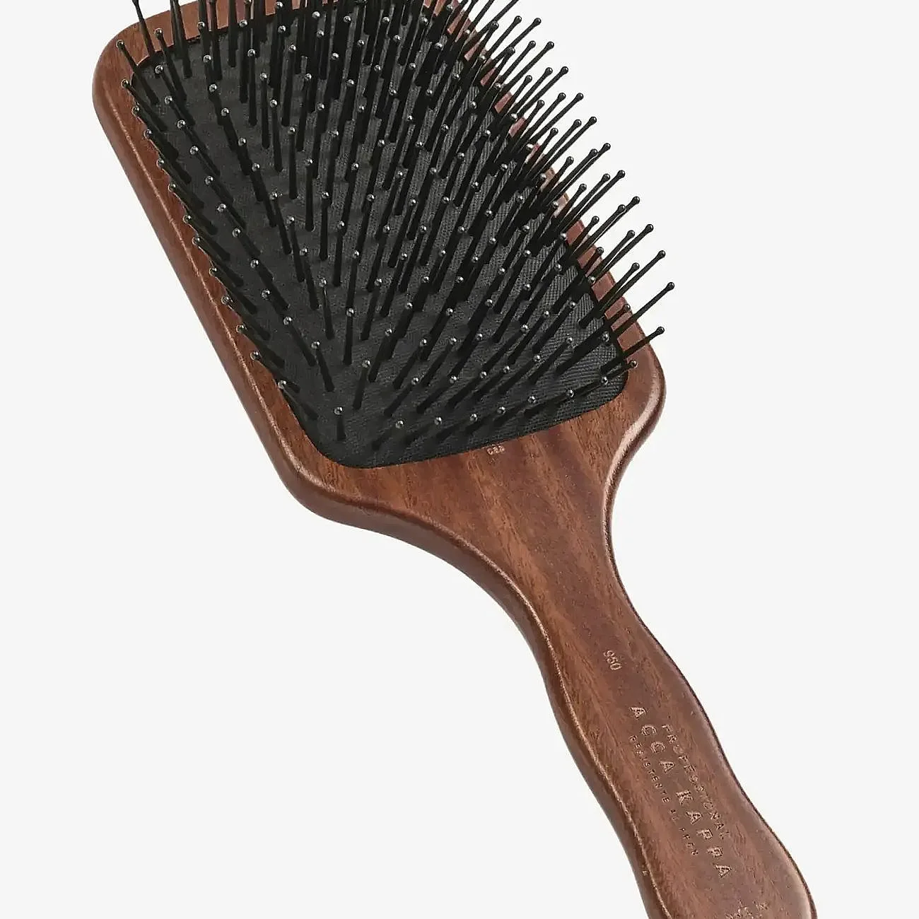 Acca Kappa Paddle Brush - Kotibeᄡ Wood - Pom Pins - Brown - ONE SIZE