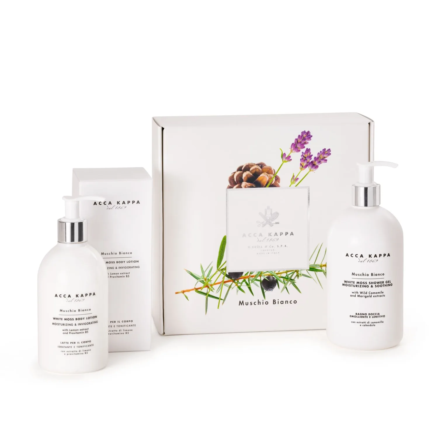 Acca Kappa White moss Gift Set Shower Gel and Body Lotion 500 ml
