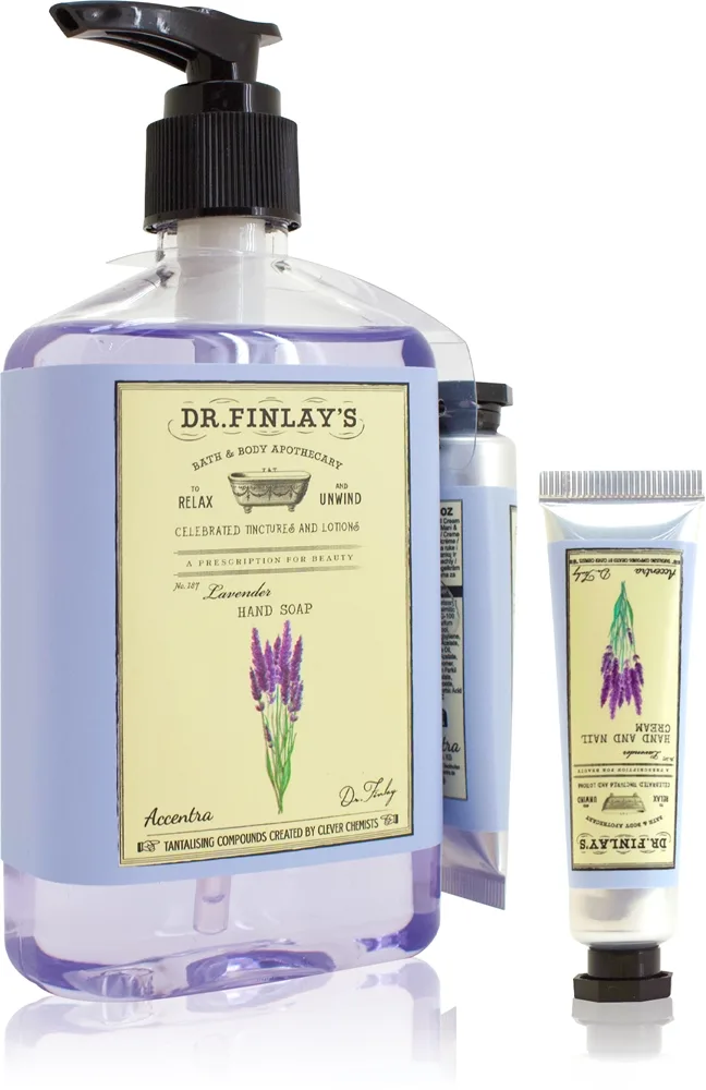 Accentra Dr. Finlay´s Set lahjasetti käsiin tuoksuva Lavender 2 kpl