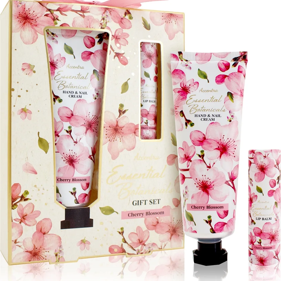 Accentra Essential Botanicals Hand and Nails Cream lahjasetti käsille ja kynsille 2 kpl