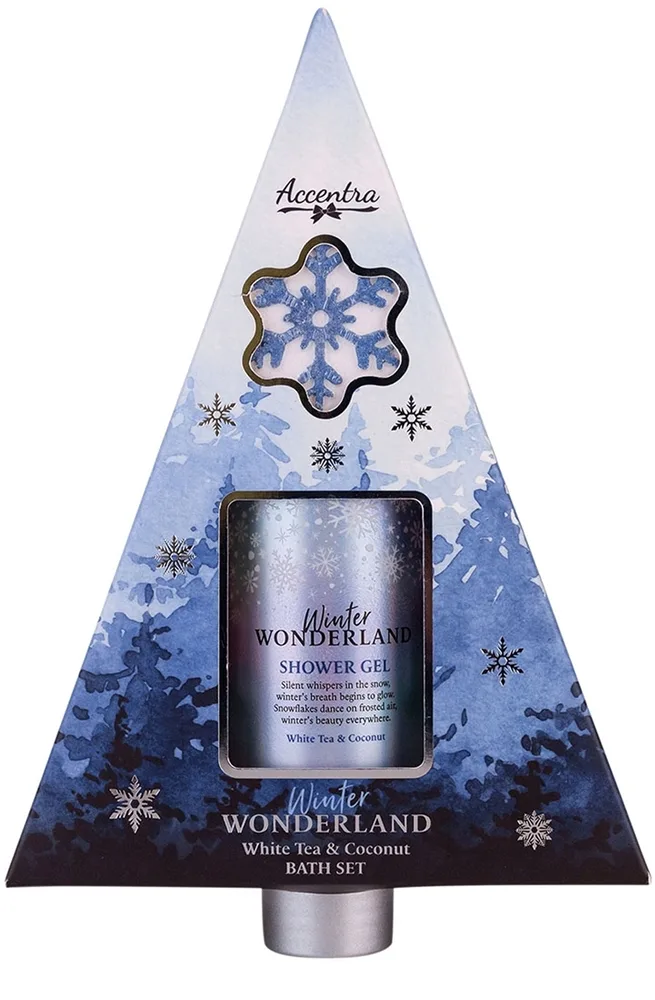 Accentra Winter Wonderland White Tea & Coconut Presentförpackning för bad doft White Tea & Coconut