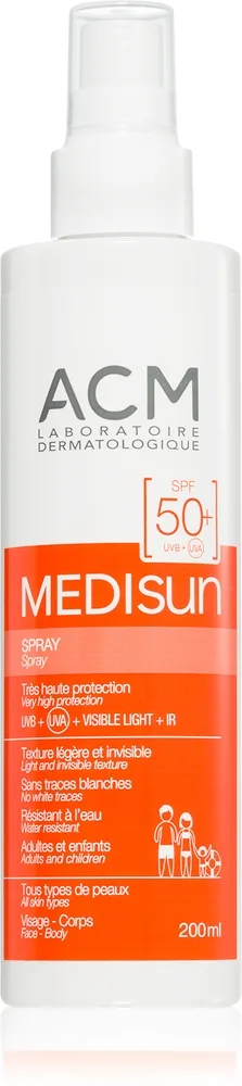 ACM Medisun Solspray för ansikte och kropp SPF 50+ 200 ml