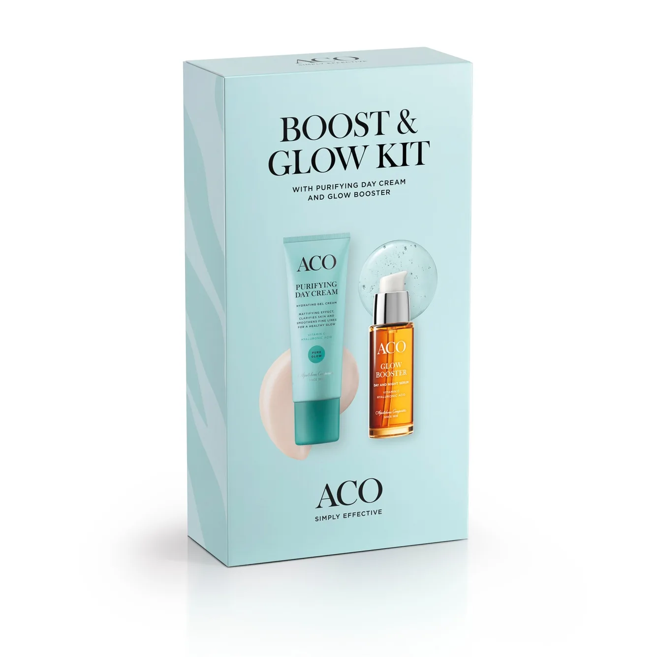 ACO Face Boost & Glow Giftpack 80 ml lahjapakkaus (50ml+30ml)