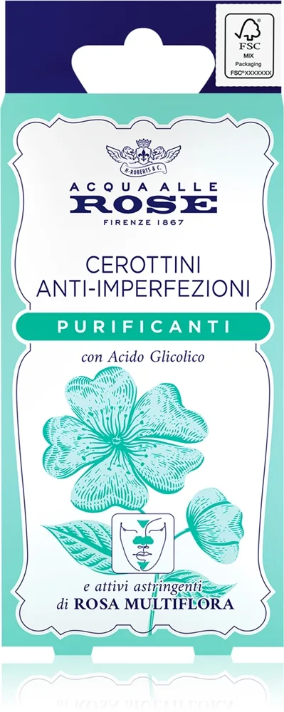 Acqua Alle Rose Purificante Lappar för problematisk hud 8 st.