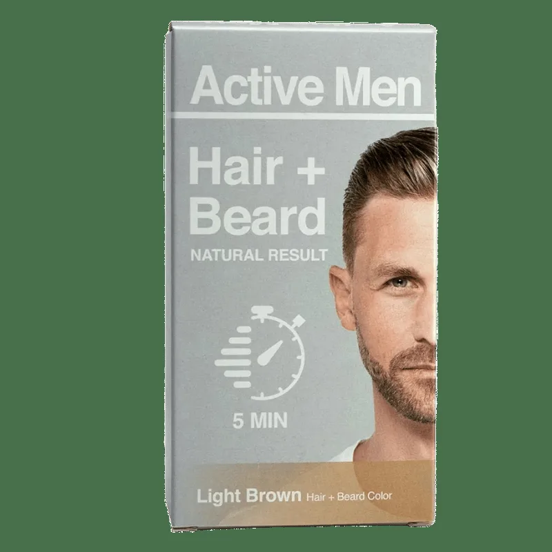 Active Men Beard and Hair color - Light Brown (1 sæt)