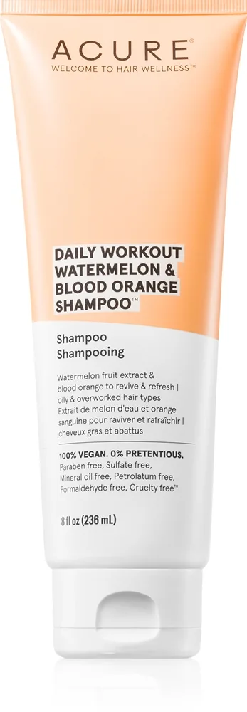 ACURE Daily Workout Watermelon & Blood Orange Balanserande schampo för frisk hårbotten 236 ml