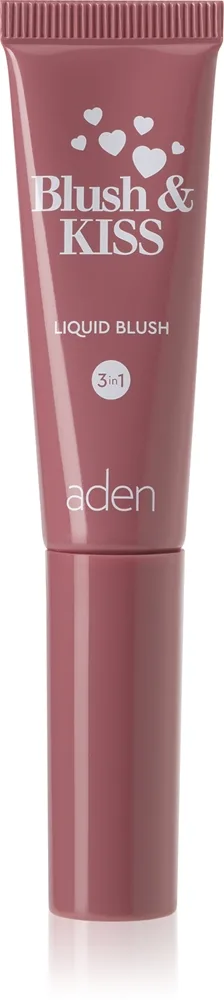 Aden Cosmetics Blush & Kiss Multibrug Makeup til læber og ansigt 3-i-1 Skygge 02 Sunkissed 8 ml