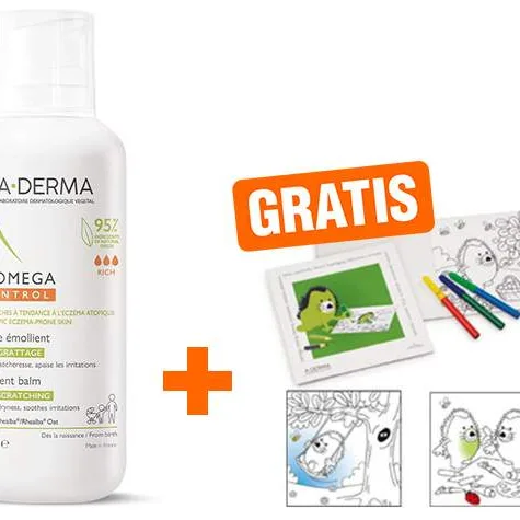 A-Derma Exomega Control Balsam rückfettend 400 ml + gratis Malbuch - Bei Hautreizung