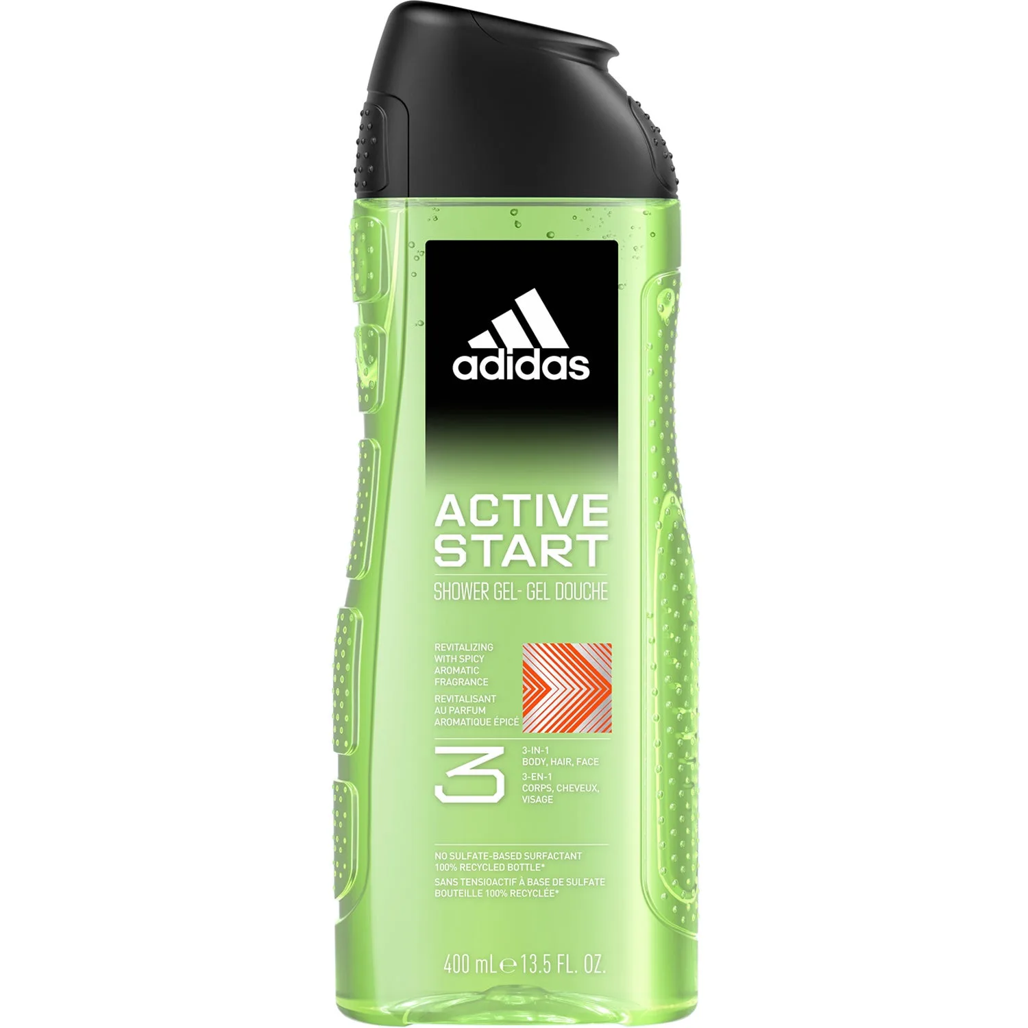 Adidas 3 Active Start Duschtvål för män 400 ml