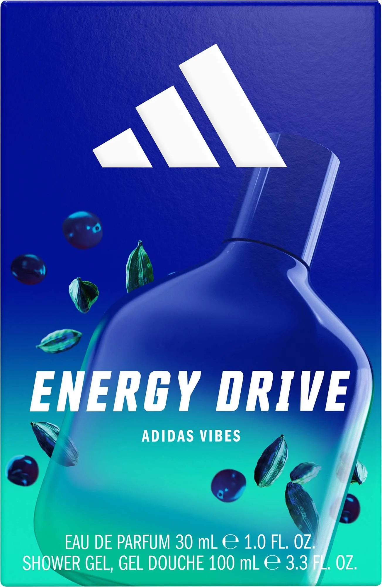 Adidas Gift Set Energy Drive Eau De Parfum 30 ml + Shower Gel 100 ml