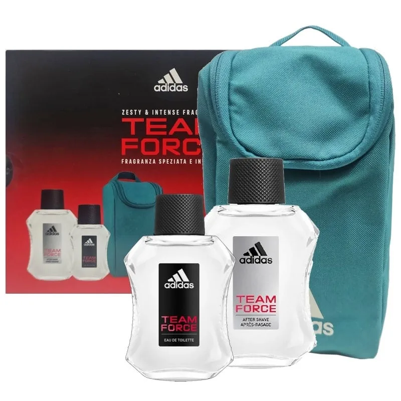 Giftset Adidas Team Force Edt 50ml + After Shave 100ml + Bag