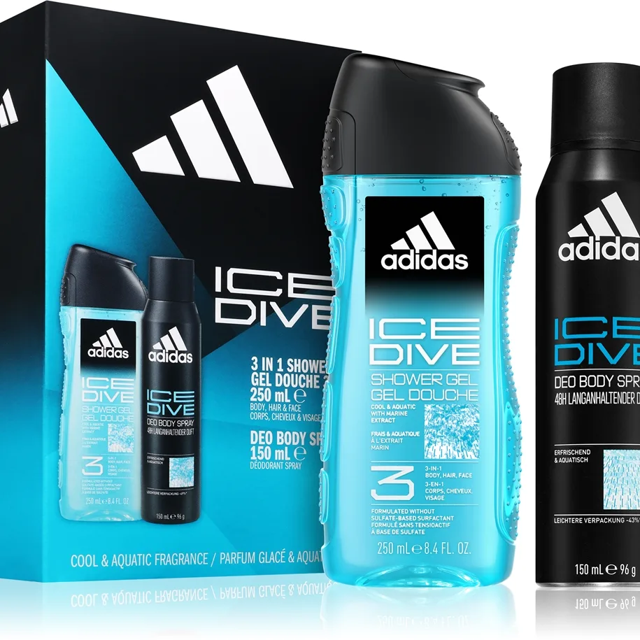 Adidas Ice Dive lahjasetti miehille 2 kpl