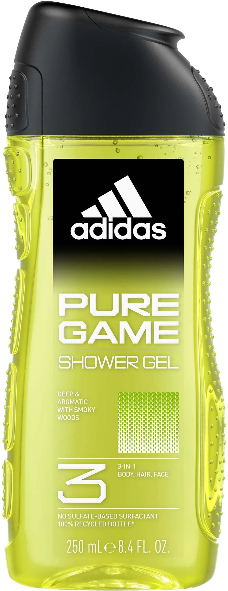 Adidas Pure Game Brusegel til ansigt, krop og hår 3-i-1 til mænd 250 ml