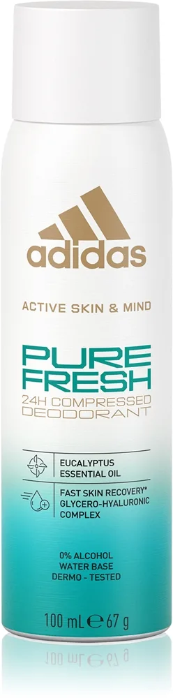Adidas Pure Fresh Deodorantspray 24 tim 100 ml