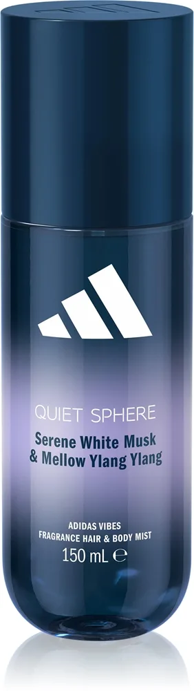 Adidas Vibes Quiet Sphere hajustettu vartalo- ja hiussuihke naisille 150 ml