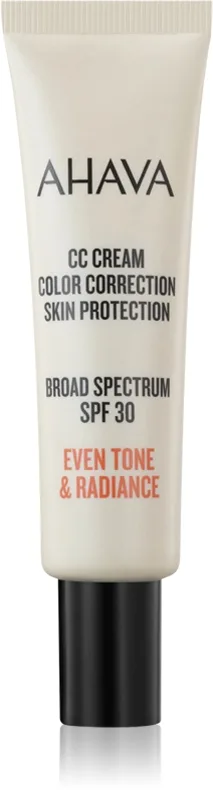 AHAVA CC Cream Color Correction CC-voide ihon sävyn tasoittamiseen SPF 30 30 ml