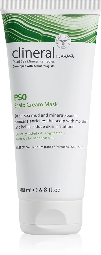 AHAVA Clineral PSO tehokosteuttava naamio ärtyneeseen päänahkaan 200 ml