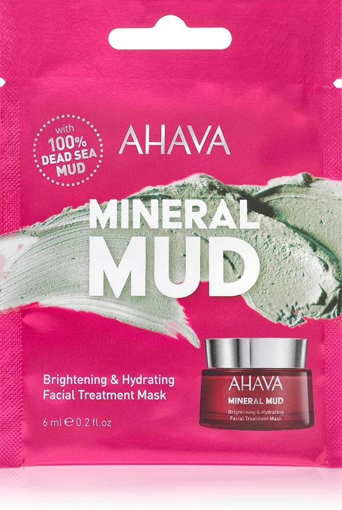 AHAVA Mineral Mud kirkastava kasvonaamio kosteuttava vaikutus 6 ml