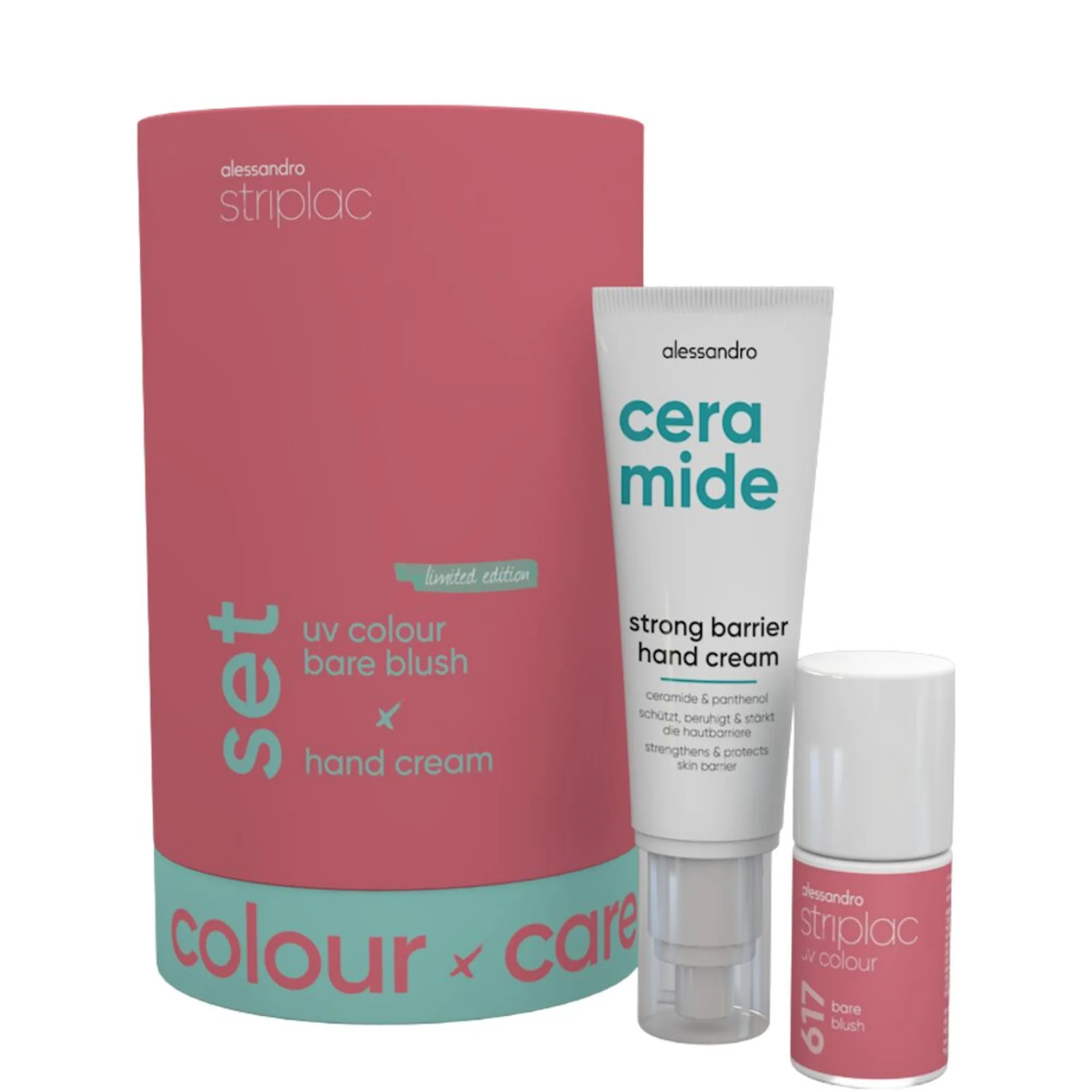 Alessandro Striplac Colour & Care Set Blush & Barrier Nagellackset