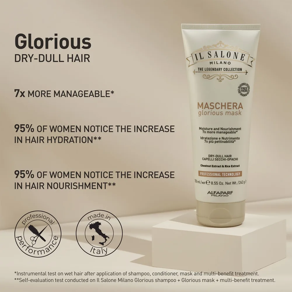 Alfaparf Milano Il Salone Milano Glorious Återställande mask För skadat hår 250 ml