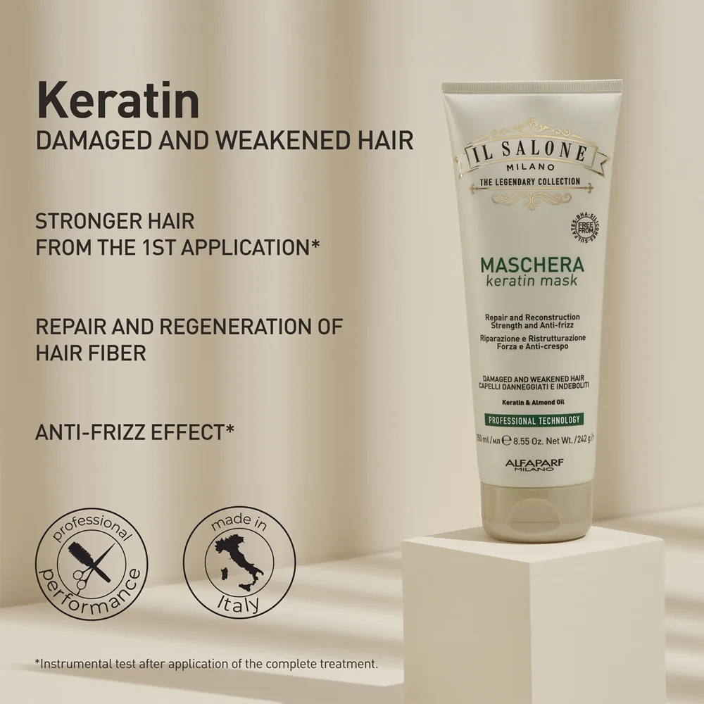 Alfaparf Milano Il Salone Milano Keratin Reparerande mask för skadat hår 250 ml
