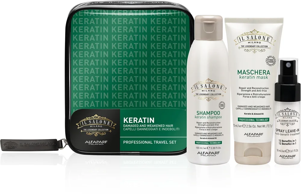Alfaparf Milano Il Salone Milano Keratin matkasarja hiusten vahvistamiseksi