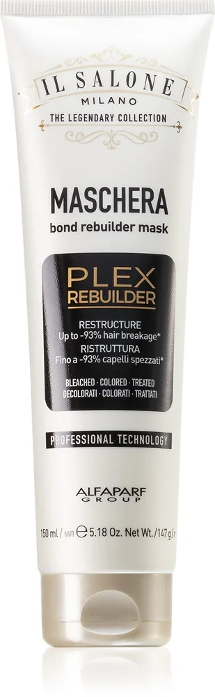 Alfaparf Milano Il Salone Milano Plex Rebuilder naamio valkaistuille, värjätyille ja kemiallisesti käsitellyille hiuksille 150 ml