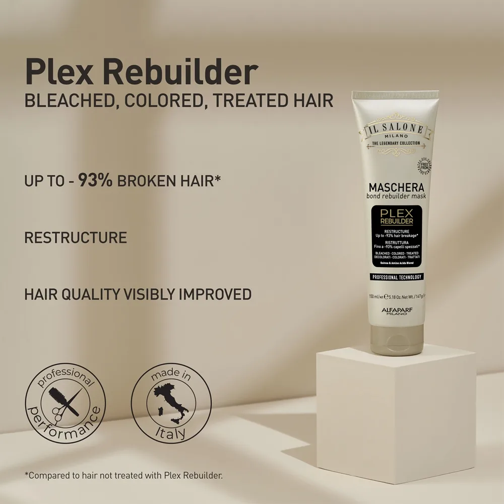 Alfaparf Milano Il Salone Milano Plex Rebuilder Mask för blekt, färgat och kemiskt behandlat hår 150 ml