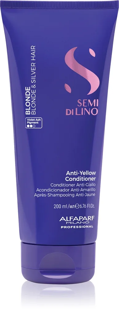 Alfaparf Milano Semi di Lino Blonde Violett balsam För blont och slingat hår 200 ml