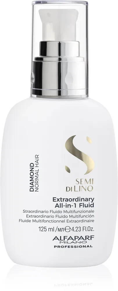 Alfaparf Milano Semi di Lino Diamond Extraordinary All-in-1 Fluid hiuksiin jätettävä hoitotuote hiusten täydelliseen ulkonäköön 125 ml