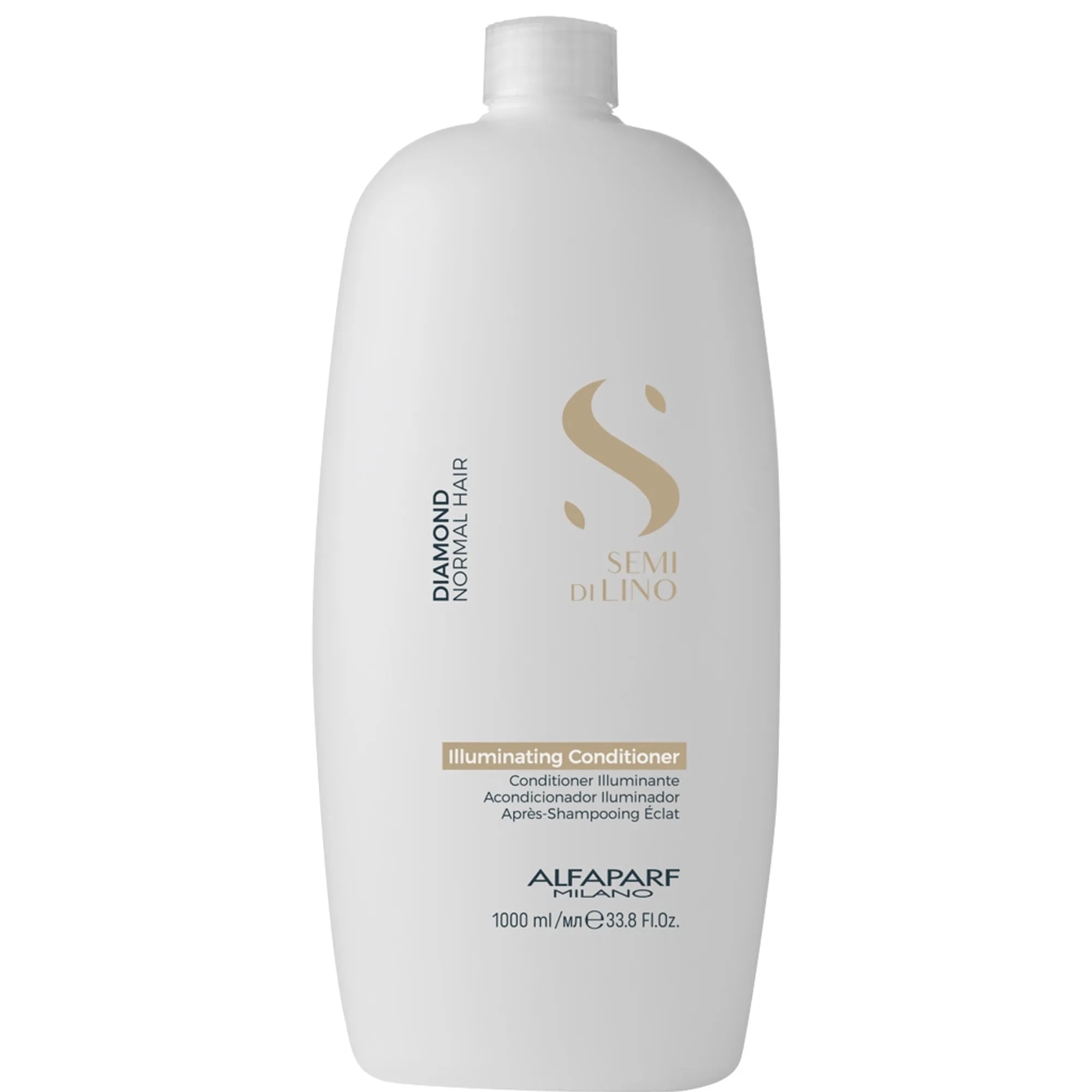 Alfaparf Milano Semi di Lino Diamond Illuminating kirkastava ja hiusten kampaamista helpottava hoitoaine 1000 ml