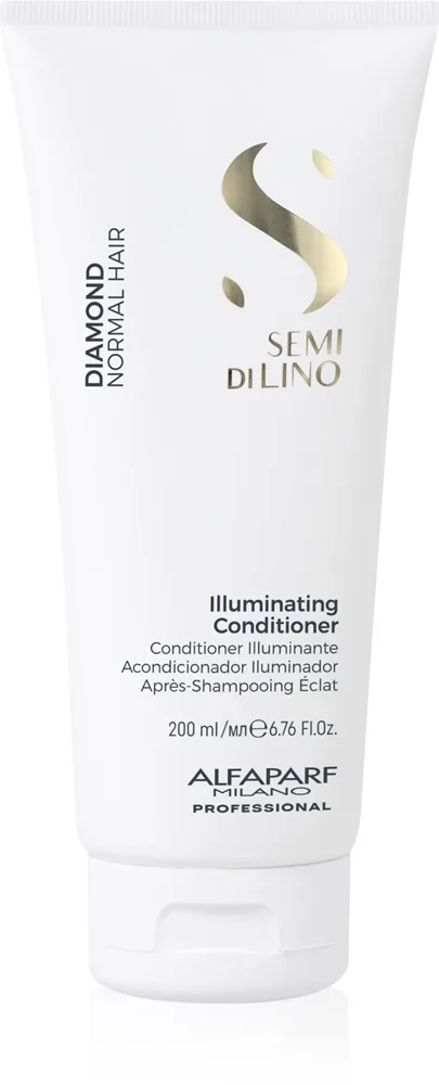 Alfaparf Milano Semi di Lino Diamond Illuminating Lysnende balsam til glansfuldt hår, som er let at kæmme 200 ml