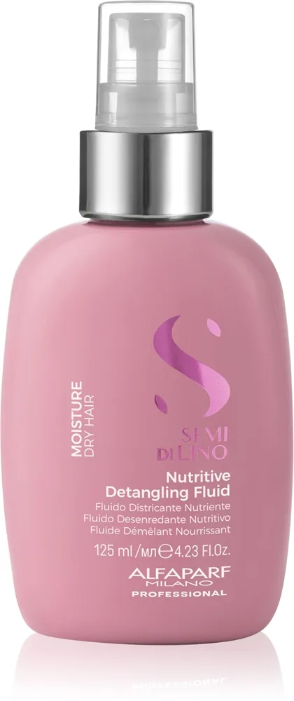 Alfaparf Milano Semi di Lino Moisture Nutritive Detangling Fluid ei-huuhdeltava kosteuttava hoito hiusten selvittämistä helpottamaan 125 ml